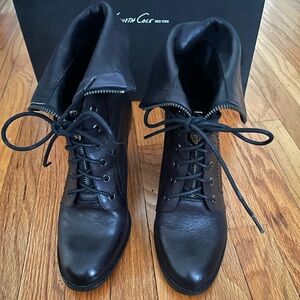 Kenneth Cole Black Leather Booties